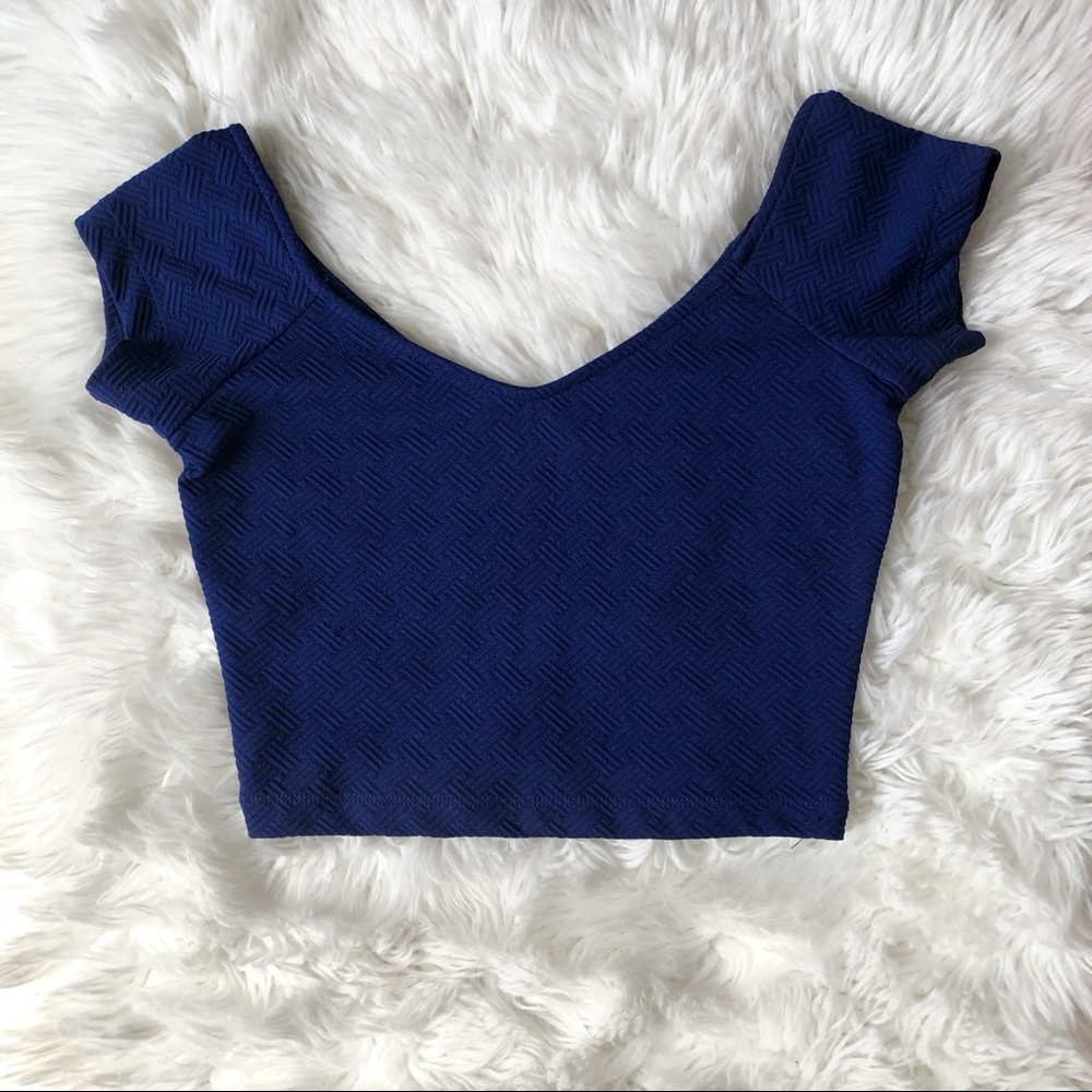 Royal blue crop top